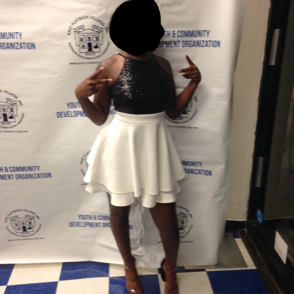 Black and White Sparkly Dress